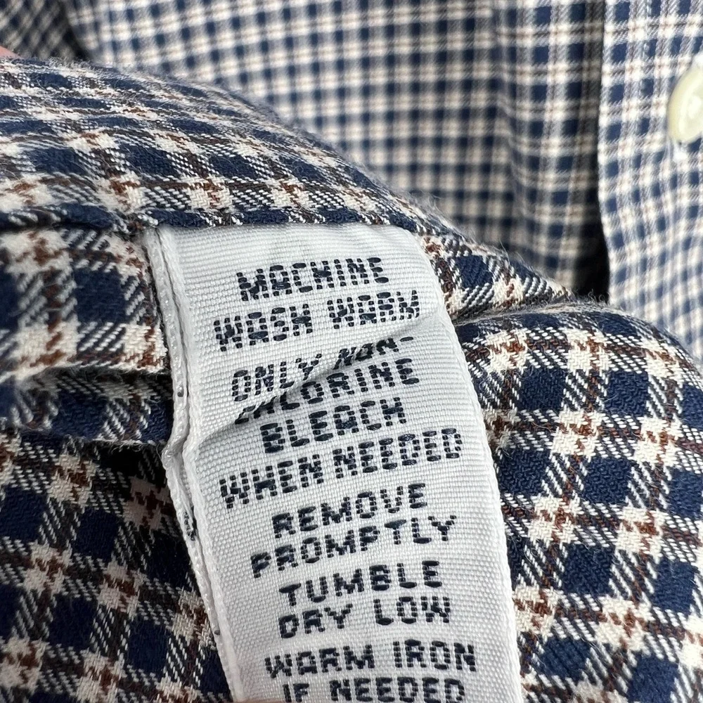 Ralph Lauren Mens Shirt Blue Plaid Check Classic Fit‎ Button Down Preppy 3XLT